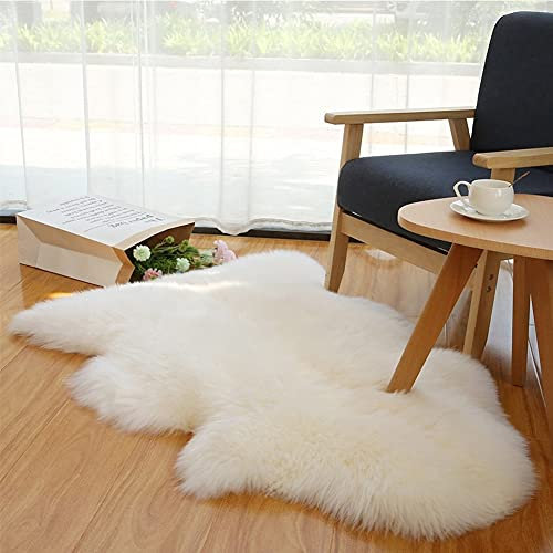 Altlue Lammfell Teppich Echtes Lammfell Fellteppich Stuhlauflage Fell Teppiche Dekofell Echtfell Sitzfell Stuhl Felle Für Stühle Sofa (70X100cm)