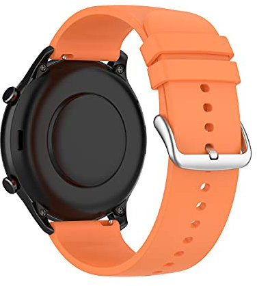 KUTEWEU Tiggo 22mm Correa para Huami amazfit GTR 2e/ 2,Correas De Reloj, Bandas Correa Repuesto,Silicona Reloj Recambio Brazalete Correa Repuesto para Huami amazfit 3 stratoS/47mm/2 stratoS (naranja)
