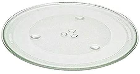 Quailitas Plateau tournant en verre pour micro-ondes, avec 3 fixations, plaque anti-rayures, 315 mm