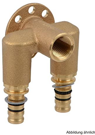 Geberit Mepla Doppelanschlusswinkel 90° 20mm-DN15(1/2)