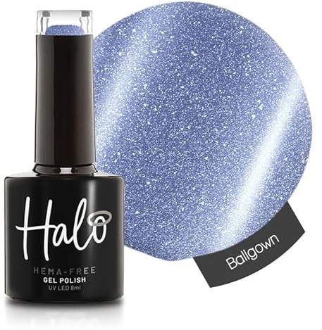 Halo Gel Polish 8ml - Ballgown. UV/LED Gel Nail Polish, Long Lasting & Easy To Apply. Nail Art Colours For Manicure & Pedicure. Gel Polish For Professional & Home Use.
