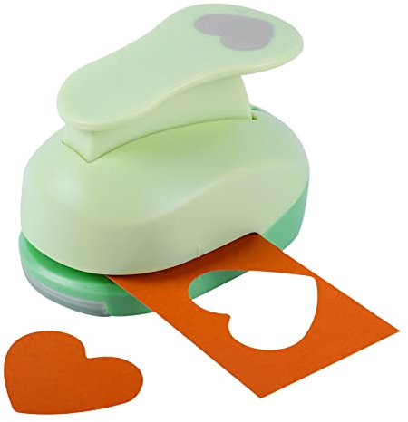 UCEC 2 Inch Heart Punch, Heart Paper Punch Shapes, Large Decorative Craft Heart Hole Puncher for Kids Paper Crafts, Card Making, Scrapbooking, Heart Shaped Hole Punch, Hearts (5.08cm), 1pcs