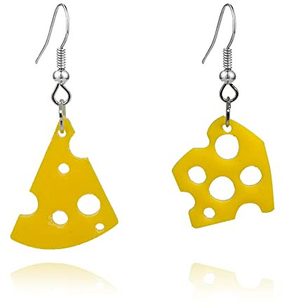 QUPENGXU Statement-Ohrringe aus Acryl, Süßkäse, baumelnde Ohrringe für Frauen und Mädchen, Acryl, np