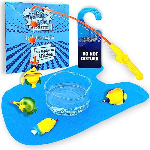 MIJOMA Toilettenspiel Toiletten-Angeln WC-Spiel Klospiel für die Toilette Badezimmerspiel Männergeschenk