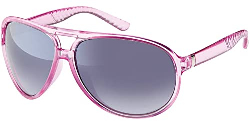 BEZLIT Damen Piloten-Sonnenbrille mit Doppelsteg – UV400, Filterkategorie 3 für starkes Sonnenlicht, Polycarbonat-Gläser, transparenter Kunststoffrahmen
