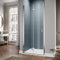 SIRHONA Porte de douche Coulissante 90x195cm, Porte de douche Pivotante en Verre Transparent 6mm Securit