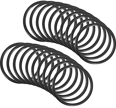 QUARKZMAN 32mm x 28mm x 2mm Nitrilkautschuk O-Ringe x 20 Stücke Rund Dichtungsscheibe für Wasserhahn Klempner Reparatur Dichtung Verbindung [Schwarz]