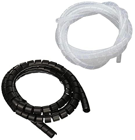UKCABLE-TIES 1M Spiral Cable Wire Wrap Cable Tidy Organiser Manage Cable Sleeve Flexible Cable Wrap