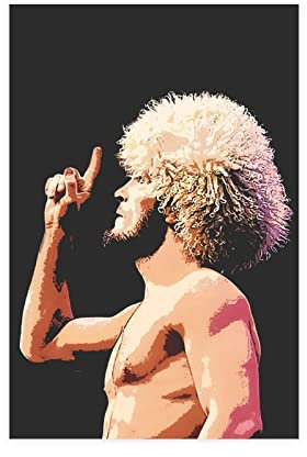 RIKCAT Khabib Nurmagomedov Poster Leinwand Poster Schlafzimmer Dekor Sport Landschaft Büro Zimmer Dekor Geschenk ungerahmt 30 x 45 cm