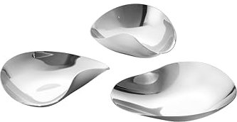 Georg Jensen Indulgence Edelstahl-Gewürzschalen – Snacks, Dips, Vorspeisen, Zuhause, Hotel, Serviergeschirr – entworfen von Helle Damkjærs – 3er-Pack
