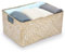 IGNPION Seagrass Storage Basket Woven Seagrass Desktop Rectangular Bathroom Storage Organiser Box, Shelves & Desks Decorative Multipurpose storage Hamper Whitewash, Large)