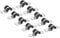 PATIKIL 10mm Rigid Pipe Strap Clamp, 12 Pcs Black Stainless Steel Two Hole U-Shape Pipe Clamp
