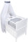 Generisch Baby Delux Babybett Komplett Set 70x140 Kinderbett umbaubar zum Juniorbett weiß Jack Bettset Matratze 8-teilig (Loving Bears gepunktet)
