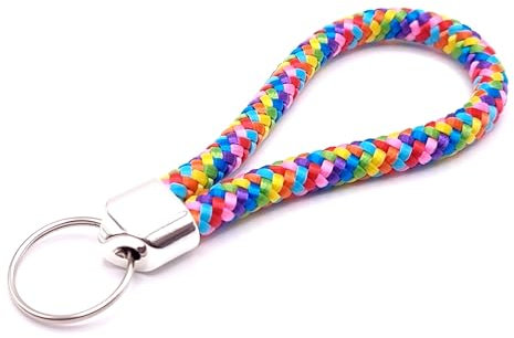 Generic JoJewelry Schlüsselanhänger silver mit 8mm Paracord (Rainbow)