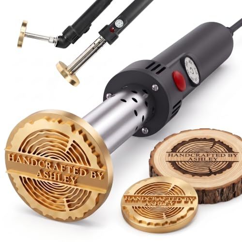 Hierro de marca eléctrico personalizado para madera y cuero, sellos personalizados para hamburguesas para alimentos, herramienta de combustión de madera con calor controlado por temperatura para