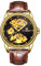 rorios Paar Mechanische Armbanduhr Damen Herren Uhren Automatik Edelstahl Uhr Minimalistisch Business Uhr Mode Skelett Uhr Schwarzbraun C