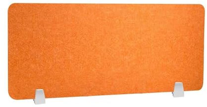 Büro-Trennwand Sichtschutzwand Schreibtischteiler mit 2 Klemmen Bildschirm Büro Schule Zubehör für Schüler 40 x 80 cm (Orange) …