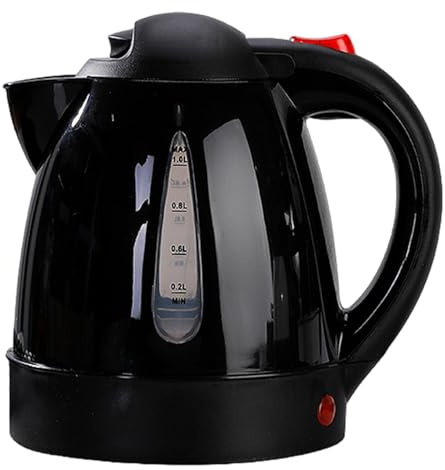 GjnjfdF Caldera de coche, caldera de agua de caldera de coche 12V,Hervidor de agua caliente 1L Tanque interior de acero inoxidable - Botella de calentador de agua, apagado