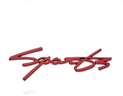 Auto Aufkleber für Porsche Cayenne,Metall Selbstklebend Logo Emblem Badge Aufkleber Benutzerdefinierte Metall Buchstaben Decal Wetterfest und UV-beständig Auto Zubehör,Red