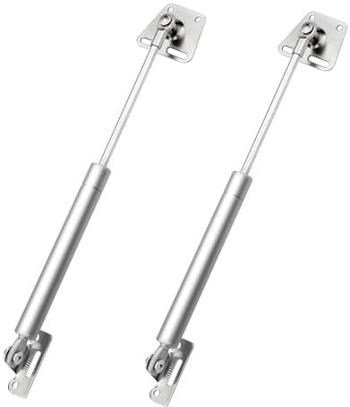 ONEBOOM 2 PCS Gas Struts, 100N Lift Up Kitchen Cupboard Hinges, Pneumatic Cupboard Door Hinges, Hinge Spring, Soft Close Hinges for Kitchen Cabinet Furniture, Heavy Duty Lid, Door Toy Box