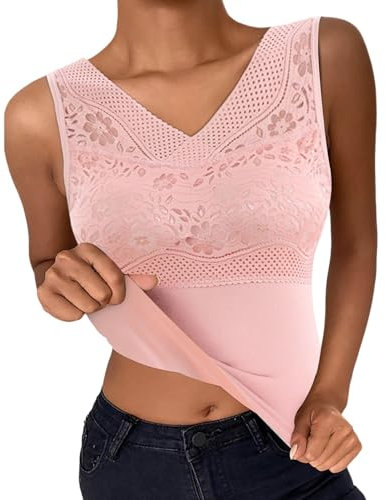 Thermo-Unterwäsche, Tanktops, gefütterte Basisschicht, Winter-Thermohemden für kaltes Wetter, Lange Thermo-Unterhemden Winter Sweater Langlaufski Set Damen