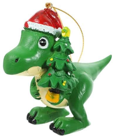 BCOATH Weihnachts Dinosaurier Anhänger Aus Kunstharz Handgefertigt Leichter Weihnachtsbaumschmuck Zum Aufhängen Für Festtagsdeko Und Weihnachtsfeier