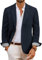 PJ PAUL JONES Herren Sportlich Freizeit Blazer Regular Fit 2 Knöpfe Freizeitjacke für Hochzeit mit Brosche Marineblau XXL