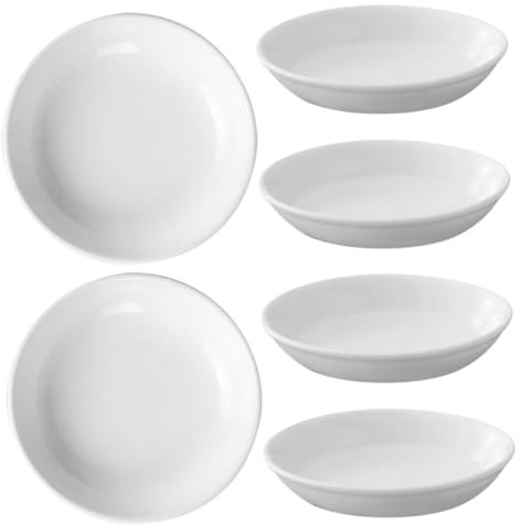 Cabilock Set 6 Pezzi Piatti Scaldacera in Ceramica 4 Pollici, Piastra Sostitutiva Per Bruciatore Di Oli Essenziali, Superficie Liscia Facile Da Pulire, Per Uso Candele Aromaterapia e Fonditori Di Cera