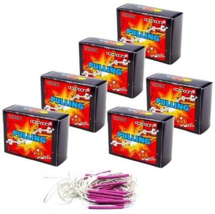 h2i Pulling - Knall-Ziehschnüre | 120 Stück | Party Spaß für Klein & Groß I für Silvester, Halloween & Party Mitbringsel | Kinder & Jugendfeuerwerk | b | Ganzjahresfeuerwerk Kat. F1