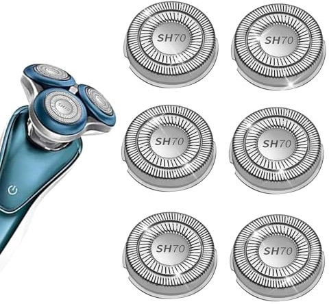 AUDOC SH70/71 Ersatzköpfe Klingen passend für Philips Norelco Serie 7000, Neue verbesserte SH70 Doppelklingen für norelco 7000 Ersatzköpfe