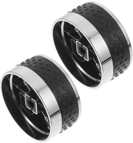 BESPORTBLE 2stücke Knöpfe Für Campingkocher Ersatz-bedienknöpfe Für Elektroherde Backofenknopf Aus Kunststoff Silberfarben Innendurchmesser