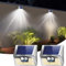 nipify Luz Solar Exterior Jardin,【2 Paquete/3 Modos】 Focos Solares para Exterior, Impermeable Luce Solar Exteriors con Sensor de Movimiento para Jardín, Garaje, Patio,Caminos