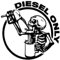 Nur Diesel, Totenkopf für Autoaufkleber, Dekoration, Tankdeckel, Rundung, Außenaufkleber, externes Zubehör, wasserdichter Vinyl-Aufkleber, 15 x 15 cm, 4 Stück, Schwarz