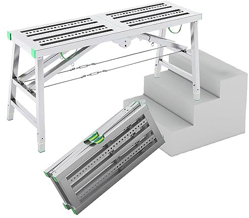 GXXINGIN Andamio Plegable Multiusos con Altura Ajustable para mejoras del hogar. Torre de andamio de 40 cm de Ancho, Escalera, Taburete, Banco de Trabajo, Ideal para Trabajos de Mantenimiento. B 200