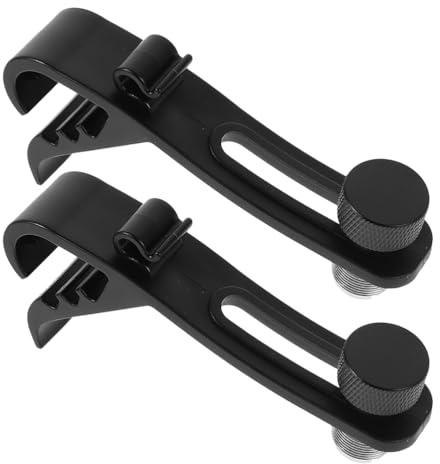 COOPHYA 2 Stück Drum-Mikrofon-Clips: Verstellbarer Drum-Rim-Mikrofon-Clip – Mikrofonhalterung für professionelles Schlagzeug-Aufnehmen und Spielen