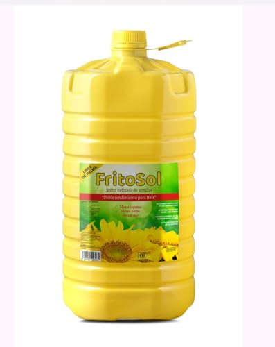 Raffiniertes Sonnenblumenöl für Hohe Frittier-Leistung, Weniger Schaum und Rauch, 10 Liter Großgebinde