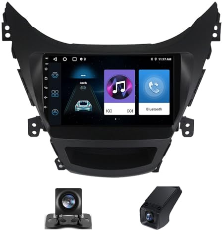 Display carplay android auto per Hyundai Avante Elantra 5 JK GD MD UD 2011-2015 con GPS 9 Pollici IPS Schermo Stereo Auto BT 5.0/DSP/WiFi/RDS/FM/USB/WiFi Telecamera Retromarcia+DVR(B,NF-2)