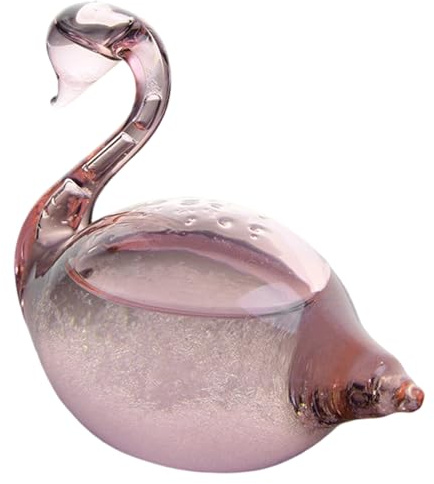 Sturmglas-Wettervorhersage, eleganter Schwan, Sturmglas-Kristallbarometer, Wettervorhersage-Ornament für Zuhause, Büro, Desktop-Dekoration, einzigartige Station für Geburtstagsfeiertage