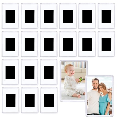 20 Pcs Small Magnetic Picture Frame,7 x 4.5cm Blank Photo Magnet for Fridge | Mini Photo Frames for Personalised Fridge Magnets,Personalised Magnetic Picture Frame,DIY Gift for Family and Friends