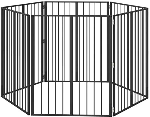 vidaXL Hundetor 6 STK. Schwarz 80 x 100 cm Verzinkter Stahl