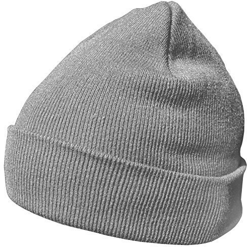 DonDon Mütze Herren Mütze Damen Wintermütze Beanie klassisches Design grau