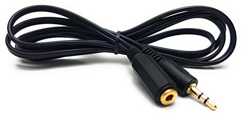 MainCore 1.5m long Black 3.5mm Stereo Jack to Socket Headphone Extension Cable (Available in 0.30m, 0.50m, 1m, 1.5m, 2m, 3m, 4m, 5m, 10m, 15m) (1.5m)
