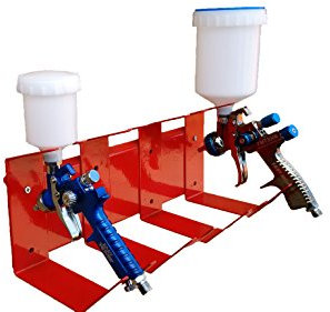 Gravity Feed Spray Gun Holder Stand Wall Mounted Strong Quality Holds 4 Guns