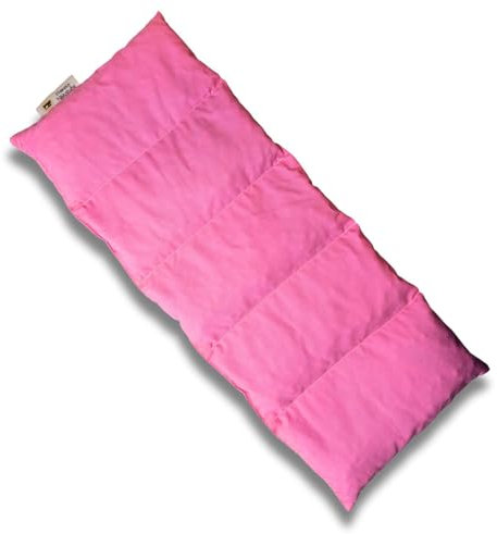Franzis Nähstube 50x20cm Dinkelkissen Rosa in 100% Baumwolle I Körnerkissen Dinkel 50x20 für Mikrowelle I Wärmekissen, Dinkelkernkissen, Nackenwärmeki