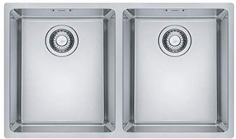 Franke Maris MRX 220-34-34 - Évier encastrable rectangulaire, acier inoxydable, acier inoxydable, 2 bacs, rectangulaire