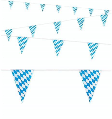 W WIDMANN MILANO Party Fashion 03326 - Wimpelkette Bayern 10m, aus PVC, Dekoration, Mottoparty, Bierfest, Volksfest