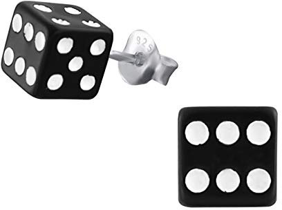 Monkimau Mädchen Ohrringe Mini Würfel Ohrstecker aus 925 Sterling Silver Silber