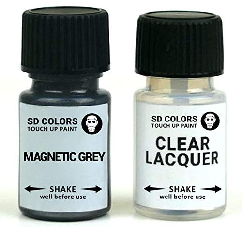 SD COLORS Peinture de retouche magnétique grise de 15 ML pour rayures (peinture + vernis)