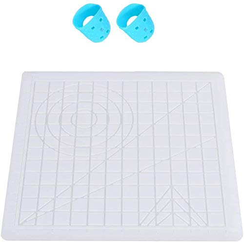 OTNE Tapis en silicone pour stylo d'impression 3D Dessin & Dessin avec deux capuchons en silicone Bleu Blanc