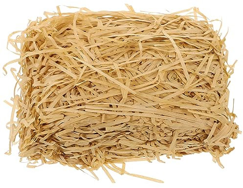 Healifty Papier Froissé Lambeaux de Papier Déchiqueté Décorations de Papier Déchiqueté Peut Être Utilisé pour Les Emballages Cadeaux et Les Décorations de Mariage 100 Grammes (Couleur Café Clair)